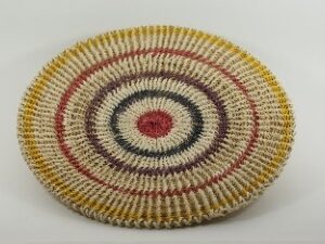 Panera Waorani Artesanal Natural Amarillo Rojo Marrón Gris