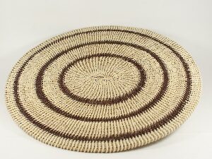 Panera Waorani Artesanal Natural 3 circulos Marrón claro