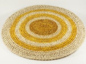 Panera Waorani Artesanal Natural 3 circulos amarillos
