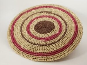Panera Waorani Artesanal Natural circulos rojo y Marrón