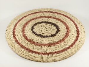 Panera Waorani Artesanal Natural circulos marrón claro y oscuro