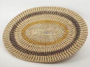 Panera Waorani Artesanal Natural Gris y amarillo