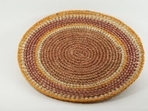 Panera Waorani Artesanal Marrón Natural y Amarillo